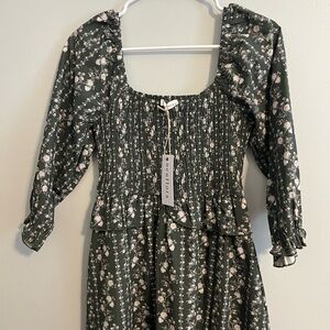 Neuflora | Etta Dress - Green Floral (NWT)